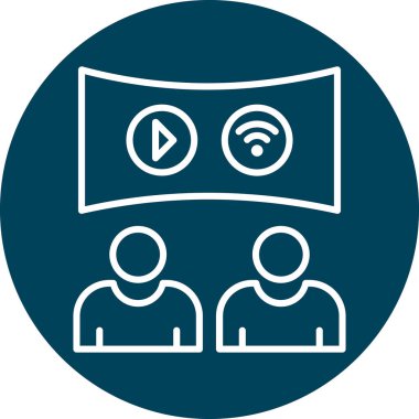 canlı yayın simgesi, vektör illüstrasyonu basit tasarım