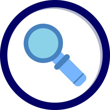 Büyütme cam simgesi, vektör illüstrasyonu 