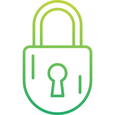 kilit düz simge vektör çizim