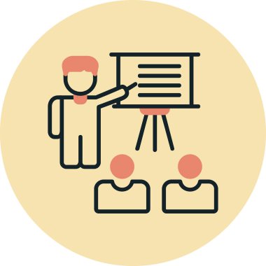 personel eğitim simgesi, vektör illüstrasyonu basit tasarım