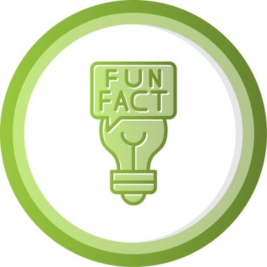 Eğlenceli Gerçekler konuşma balonu web simgesi, vektör illüstrasyonu