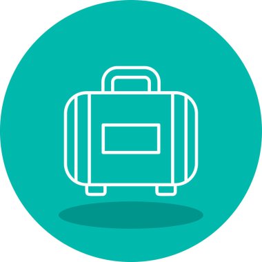 Bavul web simgesi, vektör çizim