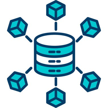 Büyük Veri vektör simgesi, basit illüstrasyon                  