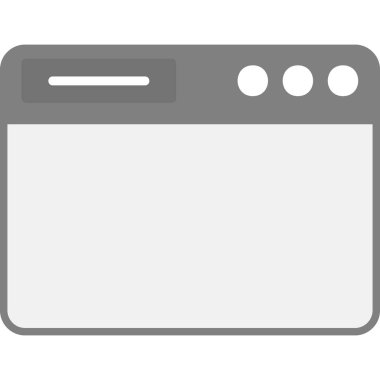 Tarayıcı. Web simgesi vektör illüstrasyonu