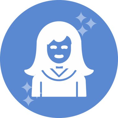Kadın. Web simgesi basit illüstrasyon