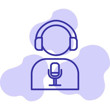 Dj web simgesi, vektör illüstrasyonu