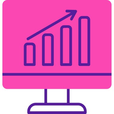 Analytics icon, vector illustration simple design