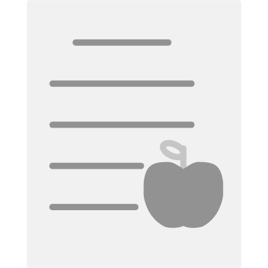 Diyet planı simgesi, vektör illüstrasyonu basit tasarım