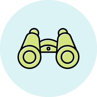 dürbün web simgesi, vektör çizim 