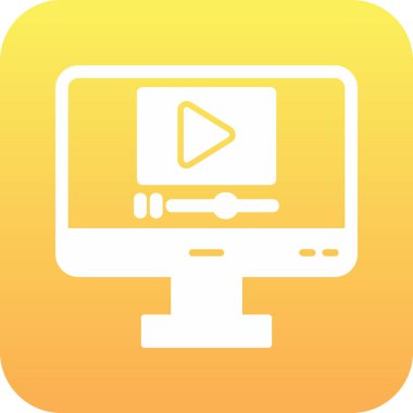 video oynatıcı simgesi, vektör illüstrasyonu basit tasarım