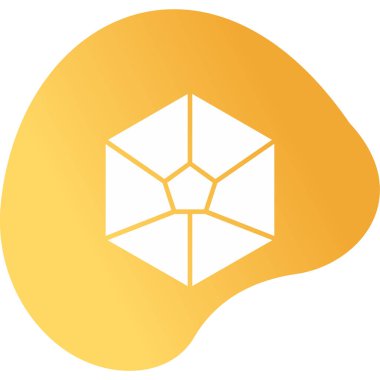 soyut ikosahedron şekli ağ simgesi