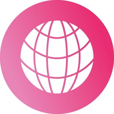 Küre. Web simgesi basit illüstrasyon 