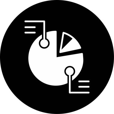 Pasta çizelgesi simgesi, vektör illüstrasyonu 