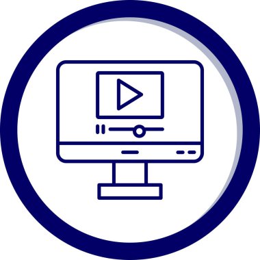 video oynatıcı simgesi, vektör illüstrasyonu basit tasarım