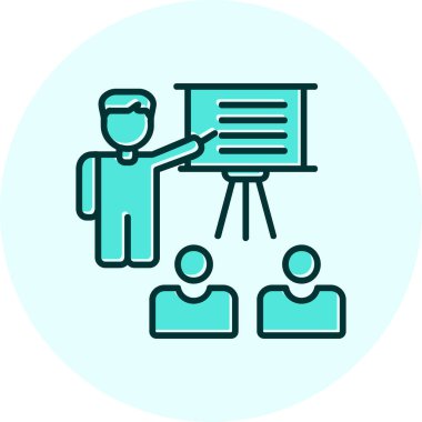 personel eğitim simgesi, vektör illüstrasyonu basit tasarım