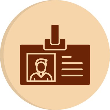 Kimlik kartı web simgesi, vektör illüstrasyonu