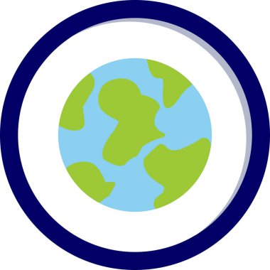 Toprak. Web simgesi vektör illüstrasyonu 