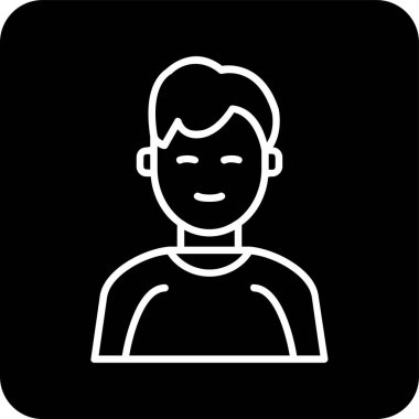 İnsan avatar web simgesi basit illüstrasyon 