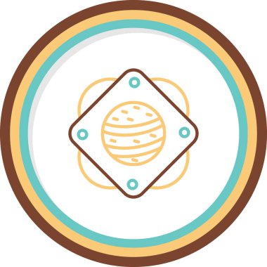 Merkür web simgesi vektör illüstrasyonu