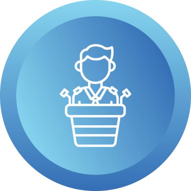 Konuşma özgürlüğü web simgesi vektör illüstrasyonu