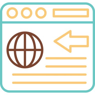 Web sayfası simgesi. vektör illüstrasyonu