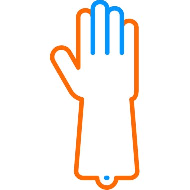 Lastik Eldiven simgesi, vektör illüstrasyonu 