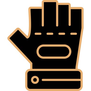 Eldiven simgesi, vektör illüstrasyonu basit tasarım