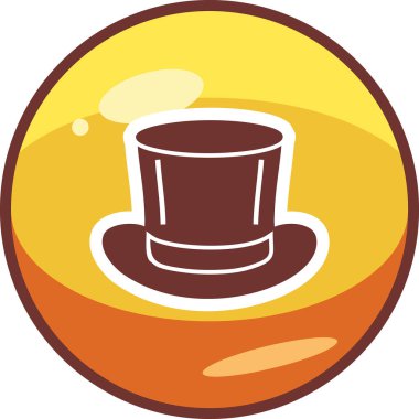 Sihirli Şapka web simgesi, vektör illüstrasyonu 