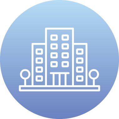 Office Building web simgesi, vektör illüstrasyonu