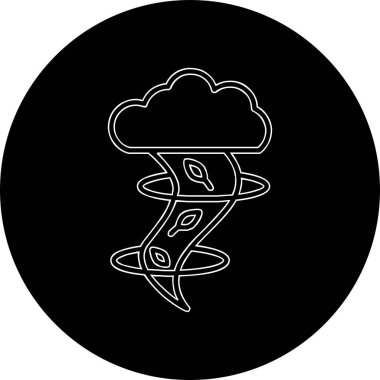 Tornado simgesi, vektör illüstrasyonu basit tasarım