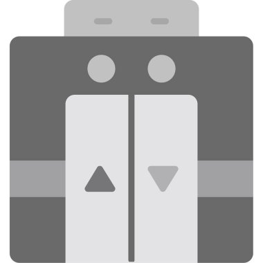 Asansör simgesi, vektör illüstrasyonu basit tasarım