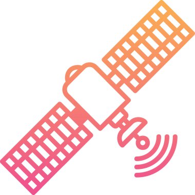 Uydu. Web simgesi basit illüstrasyon 