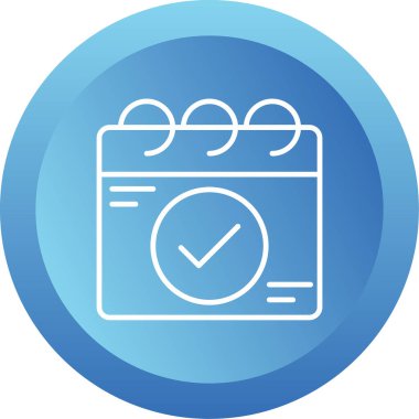 Takvim. Web simgesi basit illüstrasyon 