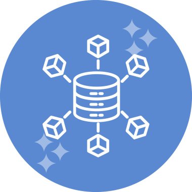 Büyük Veri vektör simgesi, basit illüstrasyon                  