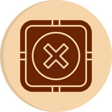 çapraz iptal simgesi, vektör illüstrasyonu 