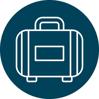 Bavul web simgesi, vektör çizim