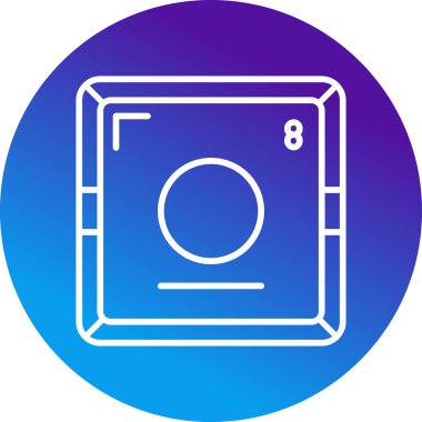 Oxygen modern simgesinin vektör çizimi                      