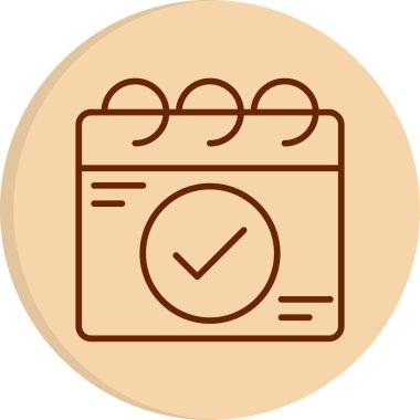 Takvim. Web simgesi basit illüstrasyon 