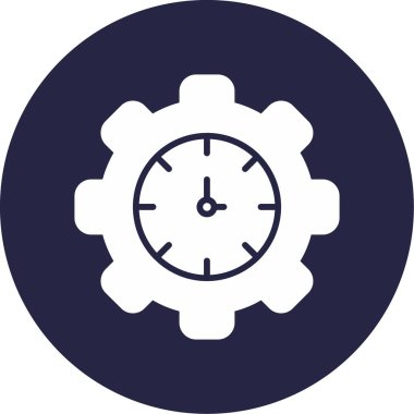 zaman yönetimi simgesi, vektör illüstrasyonu basit tasarım