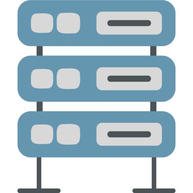 bilgisayar sunucu simgesi, vektör illüstrasyonu basit tasarım