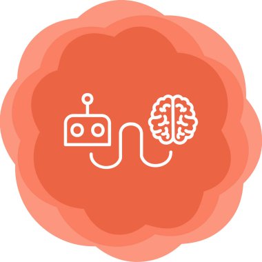 Beyin web simgesi vektör illüstrasyonunu yeniden başlat