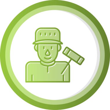 Polo oyuncusunun vektör illüstrasyon simgesi