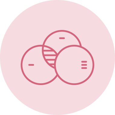 Venn Diyagram Web simgesi vektör çizimi