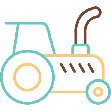 Traktör ikon vektör illüstrasyonu