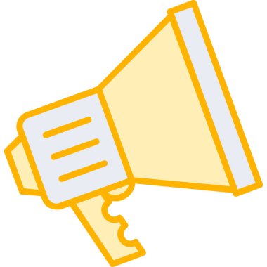 megafon web simgesi, vektör çizim 