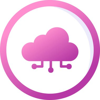 bulut hesaplama web simgesi vektör illüstrasyonu 