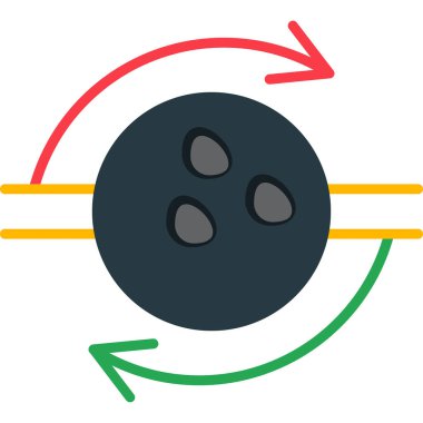 Top simgesinin vektör illüstrasyonu 
