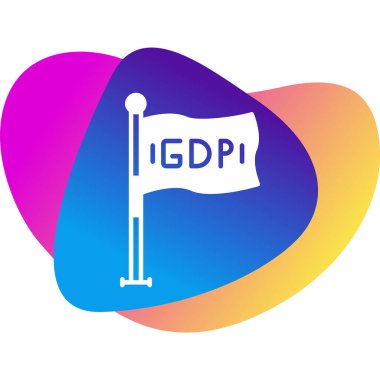 Büyük ulusal ürün bayrağı simgesi, vektör illüstrasyonu