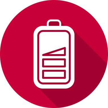 düşük pil web simgesi, vektör çizim