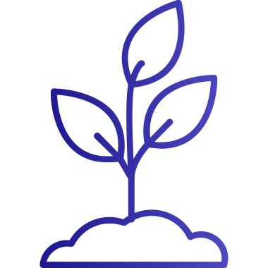 Bitki. Web simgesi basit illüstrasyon 